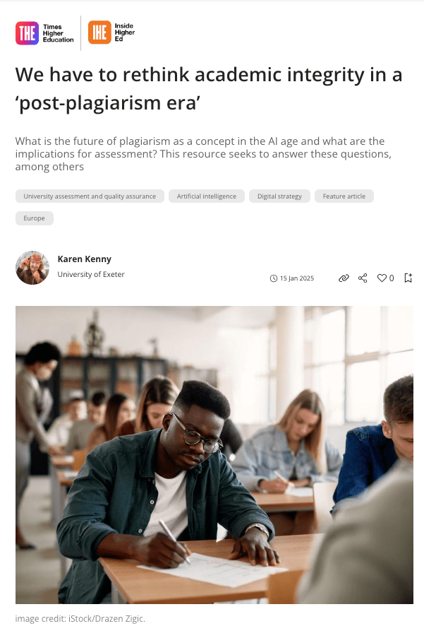 Postplagiarism in Times Higher&nbsp;Education